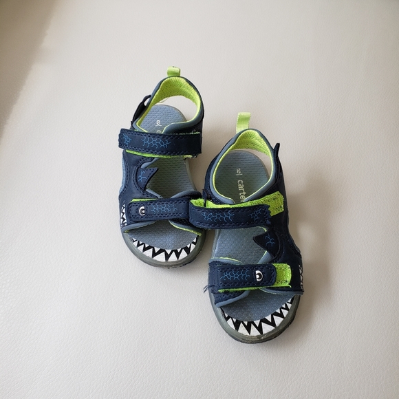 Blue Carters s8 Light Up Velcro Sandals - Picture 3 of 7
